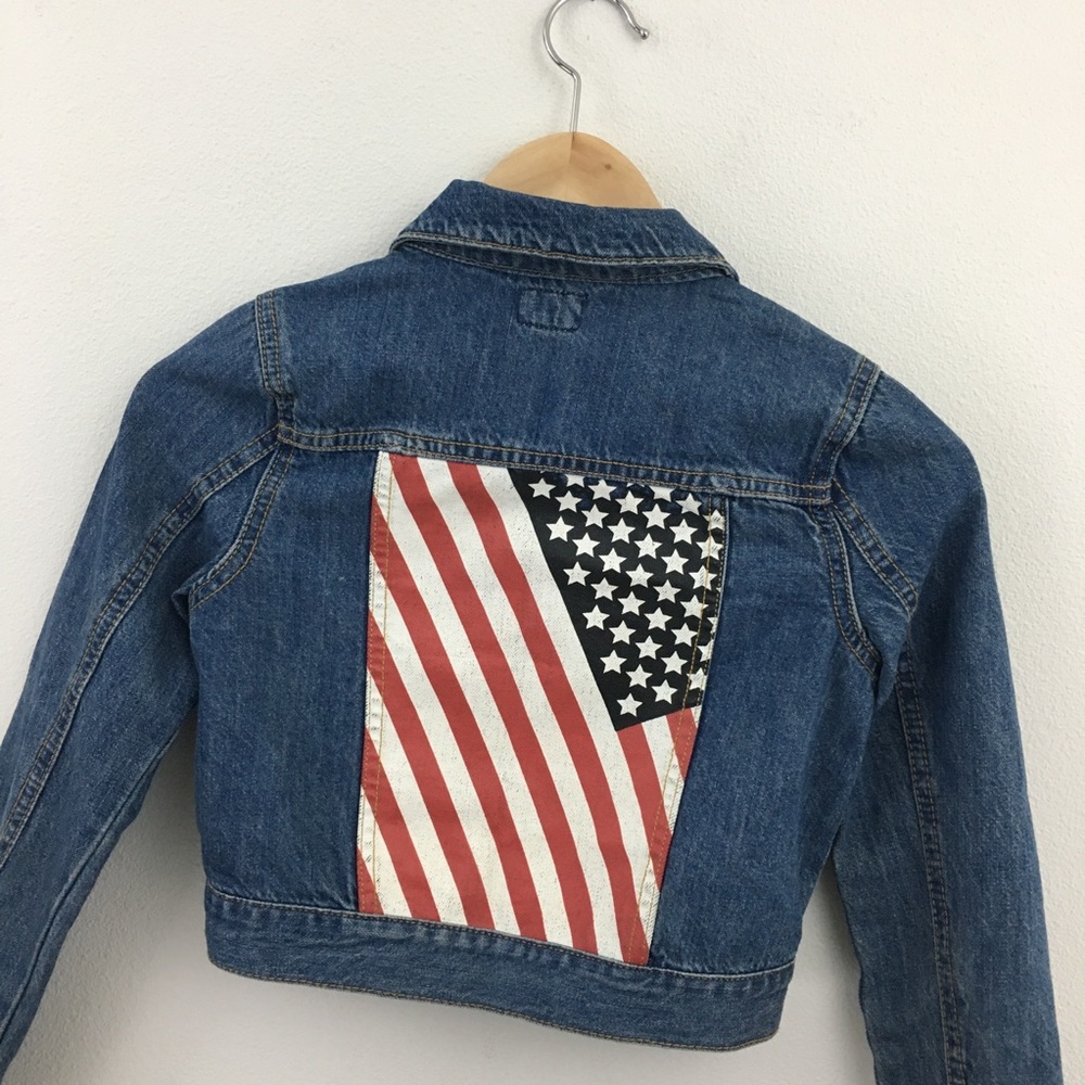 F21 | US Flag Denim Jacket